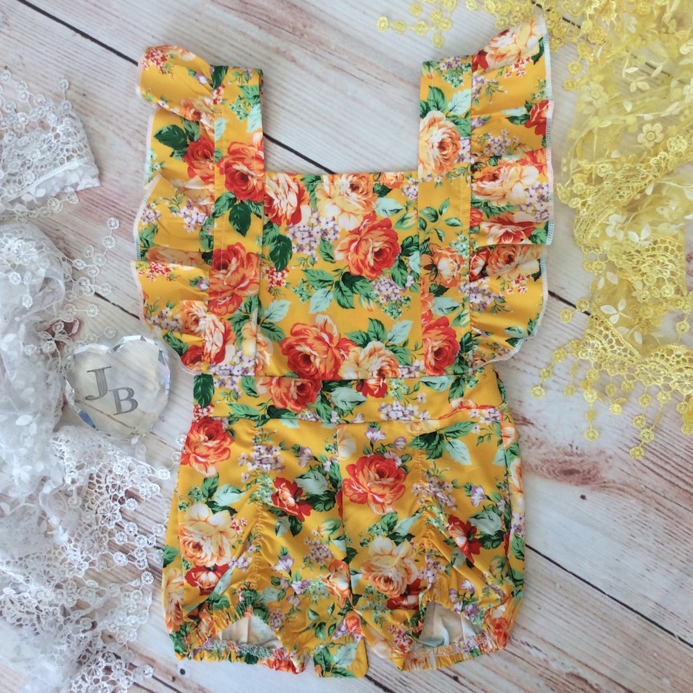 Boutique Baby Girls Ruffle Romper